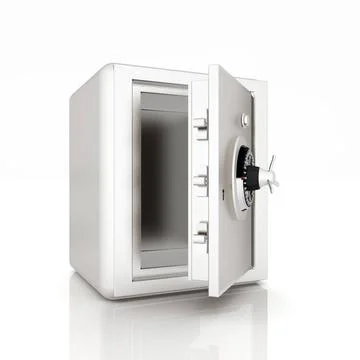 Security metal safe with empty space inside Security metal safe with empty... Stock Photos