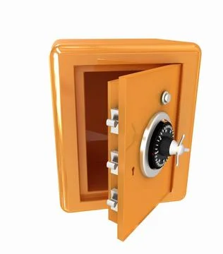Security metal safe with empty space inside Security metal safe with empty... Stock Photos