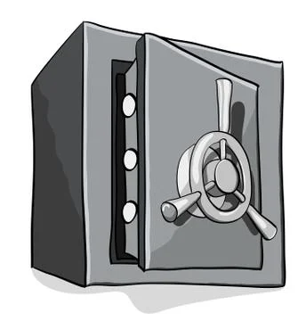 Security Metal Safe on White Background Stockillustratie