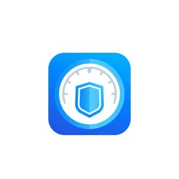 Security meter icon for apps Stock Illustration