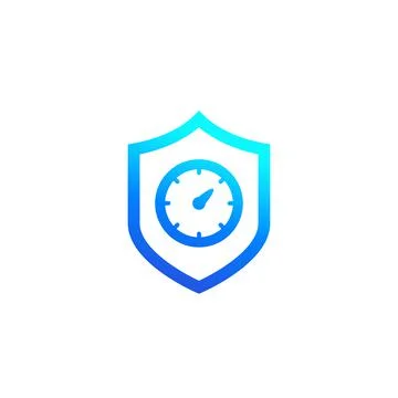 Security meter icon on white Stock Illustration