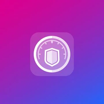 Security meter vector icon for apps Stock Illustration