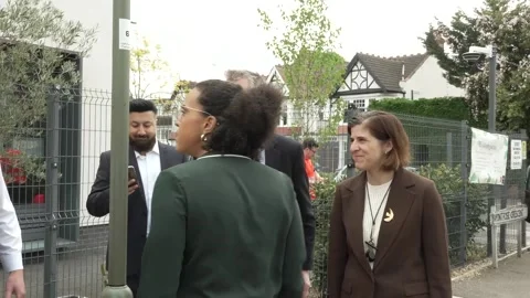 Security minister visits synagogue after attempted arson attack Stock Footage 333128494