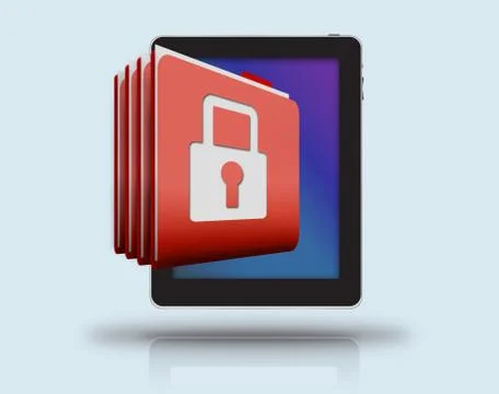 Security of mobile device Illustrazione stock