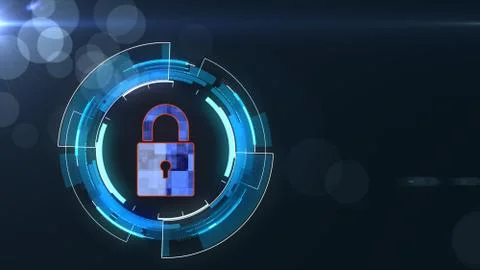 Security network concept. Illustrazione stock