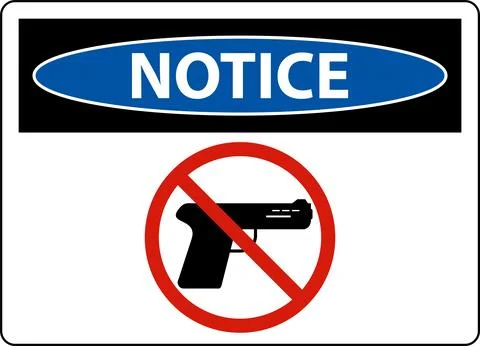 Security Notice Sign On White Background 스톡 일러스트