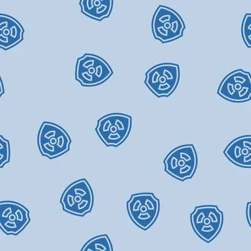 Security nuclear energy glyph vector seamless pattern Stock Illustration