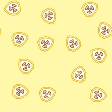 Security nuclear energy vector seamless pattern Stock Illustration