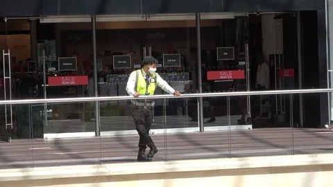Security observing shopping centre Stock Footage 272258635