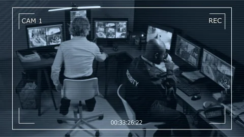 Security Office CCTV Footage Stock Footage 330610210