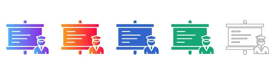 Security Officer Presentation Icon イラスト素材