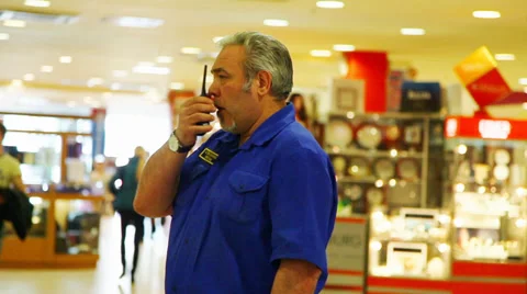 Security Officer at the store Stock Footage 37924098