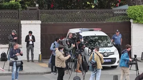 Security operation in Istanbul in the framework of Ukraine-Russia peace negotiat Stock Footage 309291646