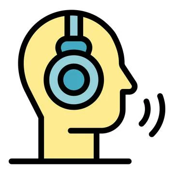 Security operator icon color outline vector 스톡 일러스트