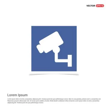 Security or surveillance camera icon - Blue photo Frame Stock Illustration