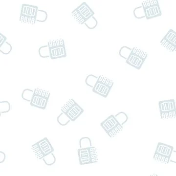 Security padlock glyph seamless pattern 스톡 일러스트