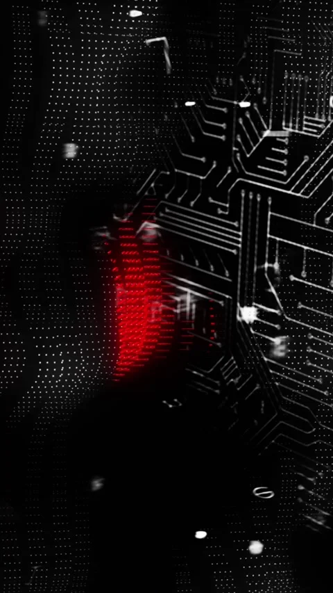 Security padlock icon against black background Stock Footage 323911022