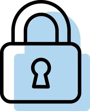 Security padlock icon for data protection Stock Illustration