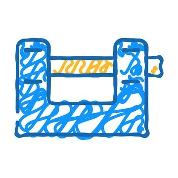 Security padlock icon doodle illustration Stock Illustration