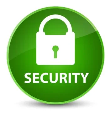 Security (padlock icon) elegant green round button Stock Illustration