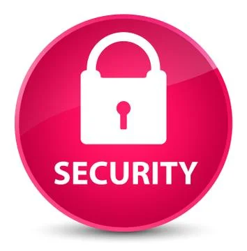 Security (padlock icon) elegant pink round button Stock Illustration