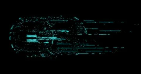 Security padlock icon over data processing against black background イラスト素材