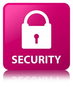 Security (padlock icon) pink square button Illustrazione stock