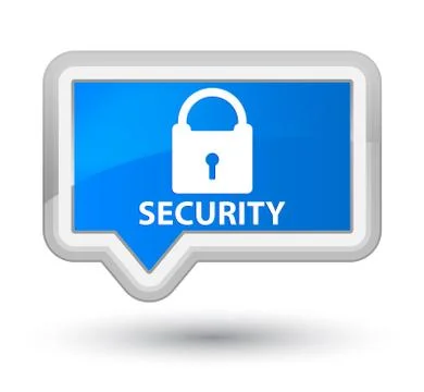 Security (padlock icon) prime cyan blue banner button Illustrazione stock