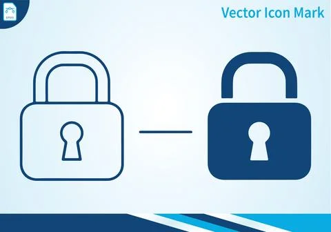 Security padlock icon for protection and privacy concepts. 스톡 일러스트