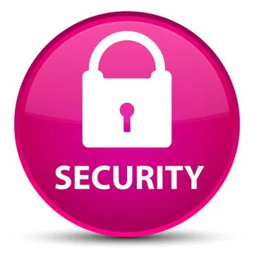 Security (padlock icon) special pink round button Illustrazione stock