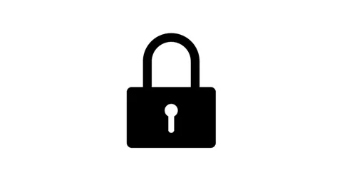 Security padlock icon symbolizing security and privacy animation 库存影片 337363558