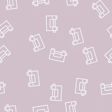 Security padlock line vector seamless pattern Stock Illustration