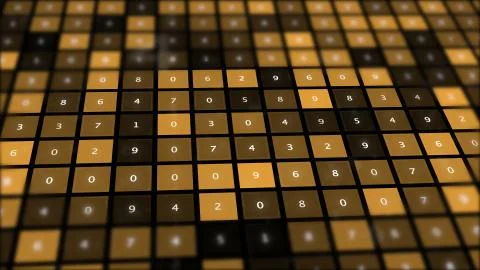 Security padlock numbers combination. Data system. Stock Illustration