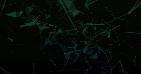 Security padlock shield icon over network of connections against financial 库存插图