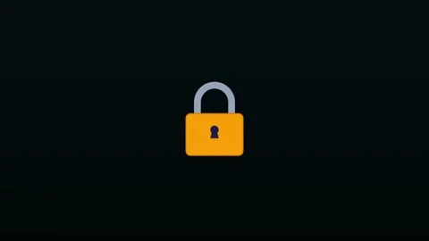 Security padlock symbol Stock Footage 339350847