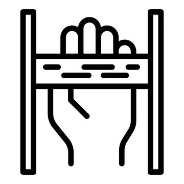 Security palm recognition icon outline vector. Biometric scan Stock-Illustration