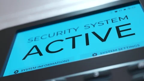 Security panel keypad on the wall. Stock Footage 92332965