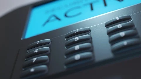 Security panel keypad on the wall. Stock Footage 92332991