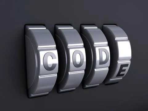 Security password combination. 3d illlustration 스톡 일러스트
