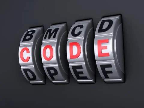 Security password combination. 3d illlustration Stock Illustration