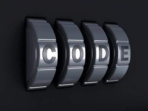 Security password combination. 3d illlustration Stock Illustration