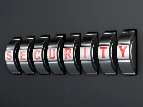 Security password combination. 3d illlustration Stock Illustration