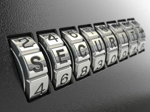 Security password combination concept, イラスト素材