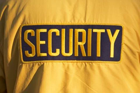 Security patch on back of jacket Fotos de archivo