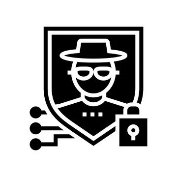 Security people value glyph icon vector illustration Illustrazione stock