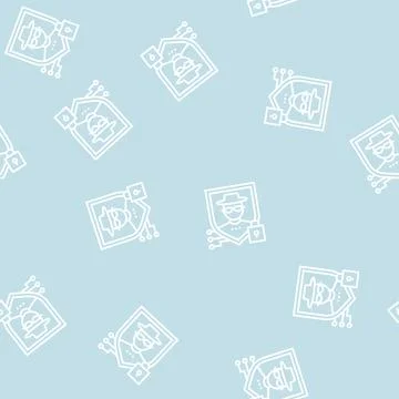 Security people value line seamless pattern Stockillustratie
