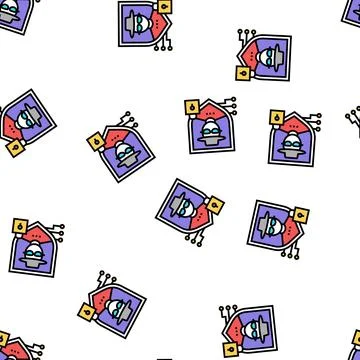 Security people value vector seamless pattern Stockillustratie