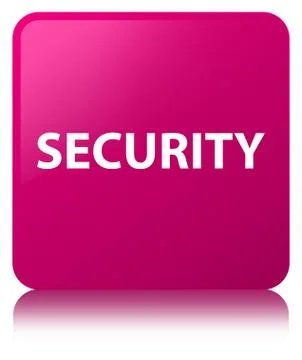 Security pink square button Stock Illustration
