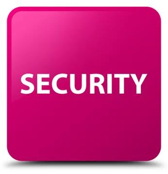 Security pink square button Illustrazione stock