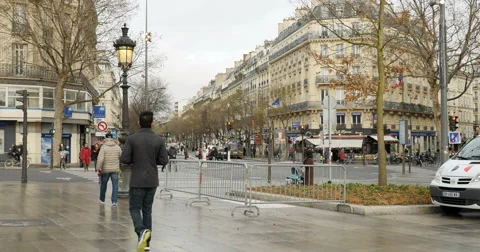 Security at Place de la Republique, Paris Video stock 59224305